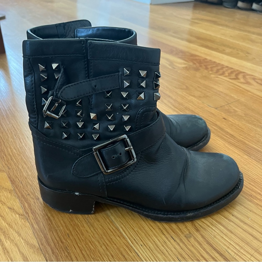 Valentino Rock Stud Moto Booties